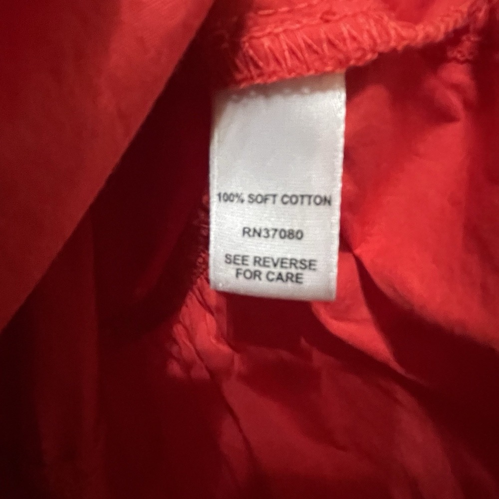 Cato Women Mini Dress Size L Red Button Front Ruffle Back - Picture 4 of 4